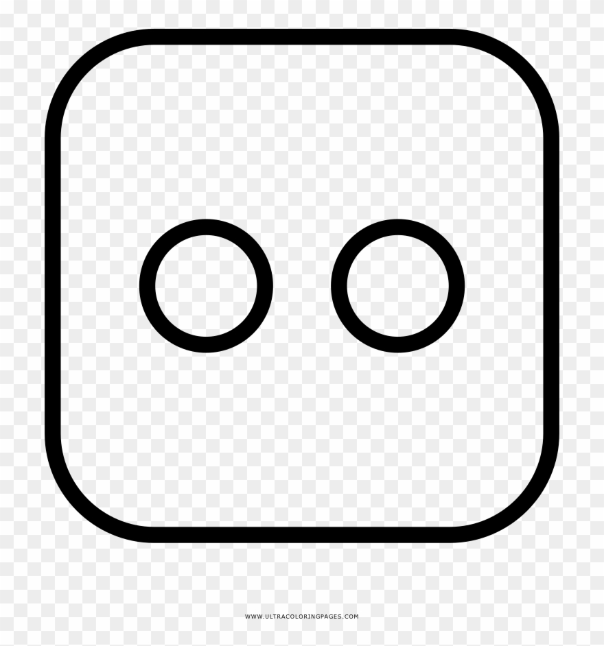 Würfel Zwei Ausmalbilder - Line Art Clipart