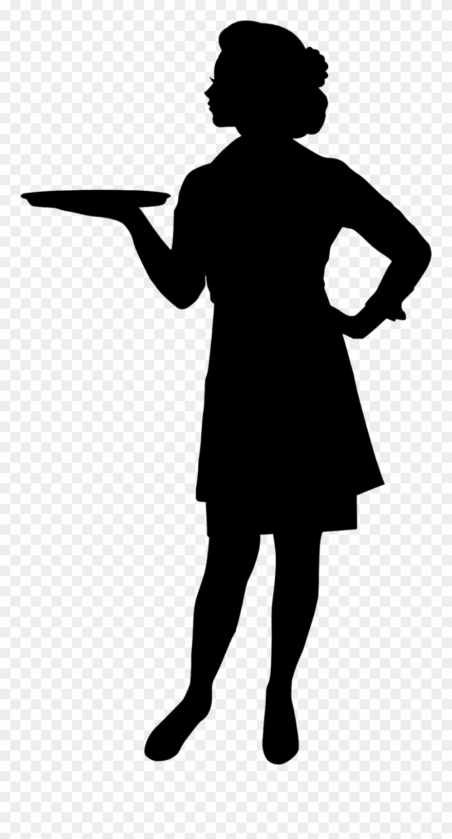 Waitress Silhouette Clipart