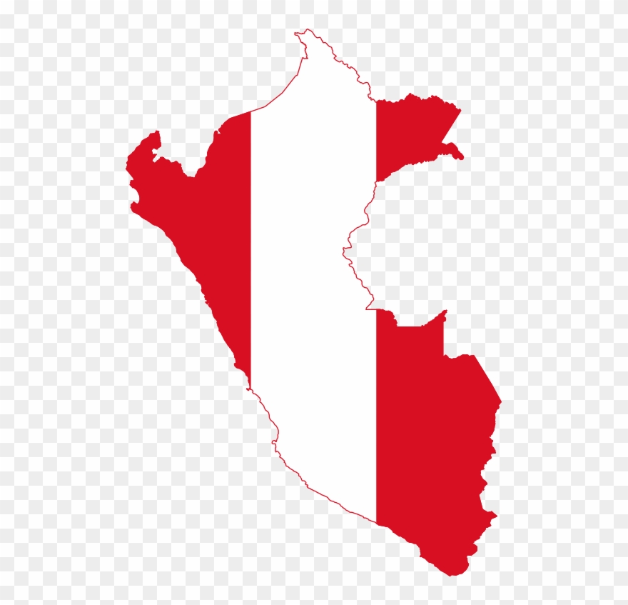 World Map Clipart Vector - Peru Flag Map Png Transparent Png