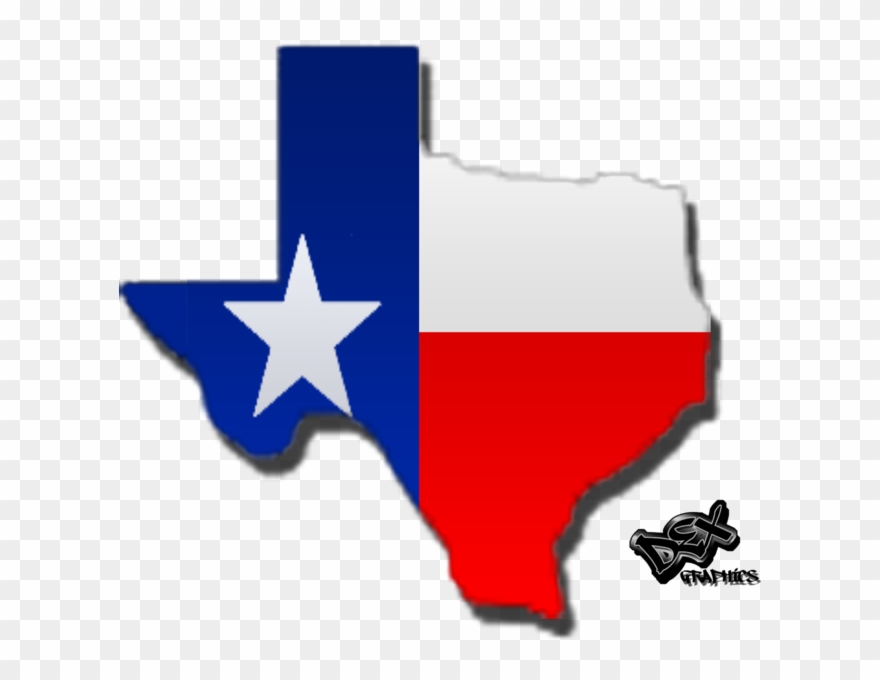 Texas - Texas State And Flag Clipart