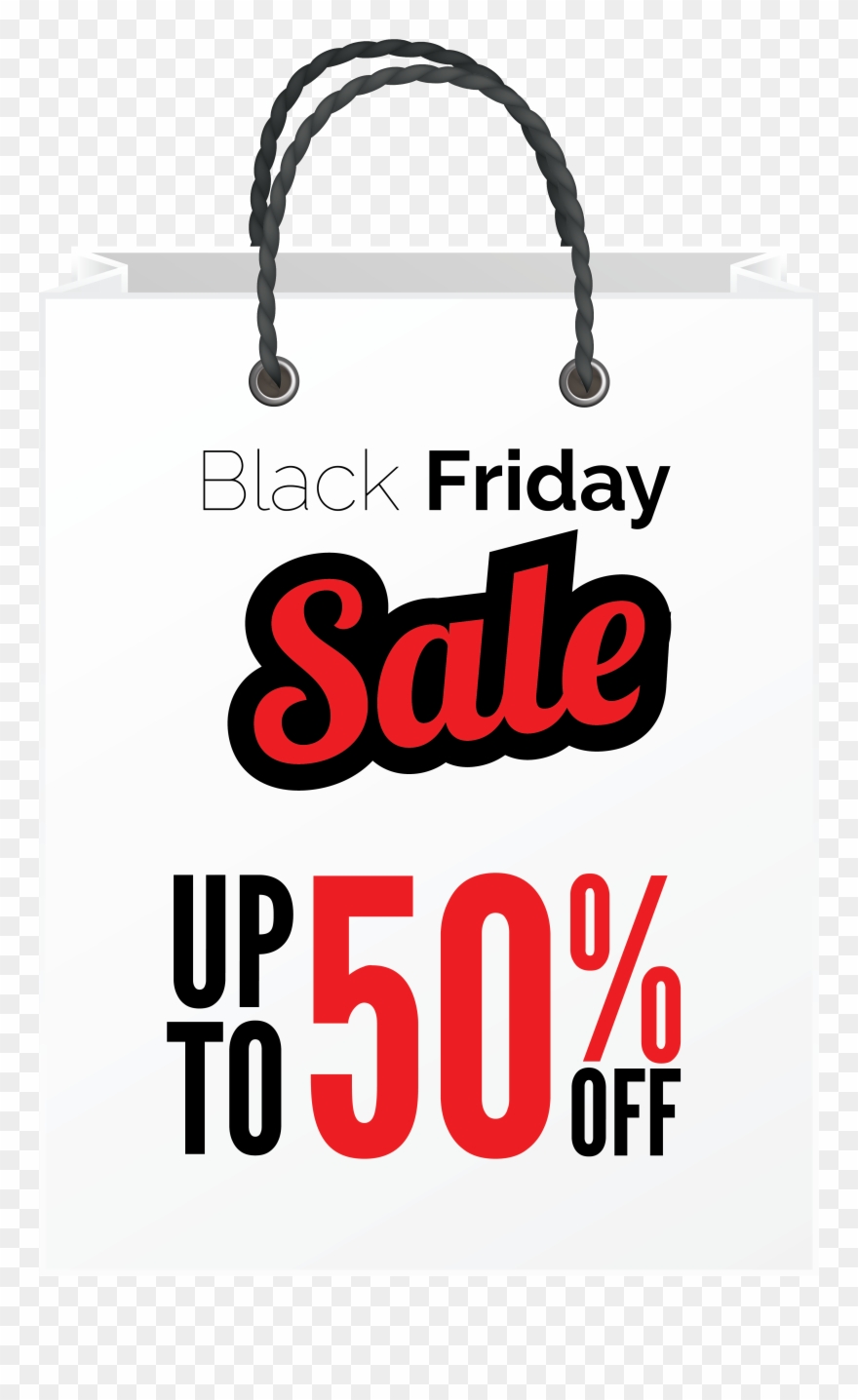 Black Friday Sale White Bag Png Clipart Image - Black Friday Blanco Png Transparent Png