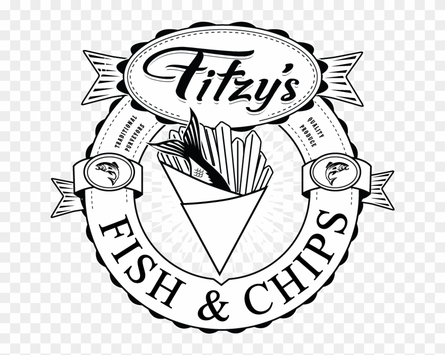 Home Fitzy's Fish Chips - Emblem Clipart