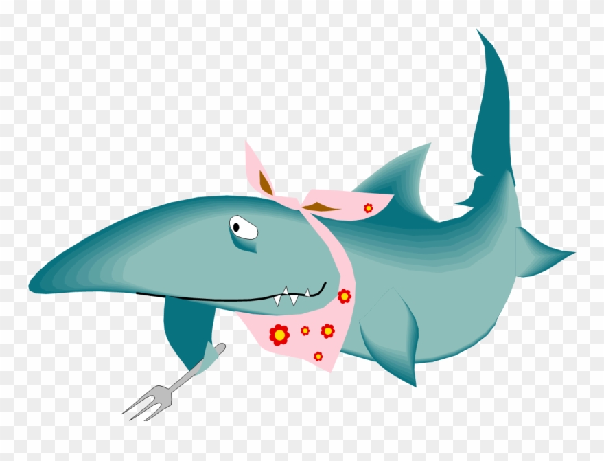 Starving - Hungry Shark Clipart - Png Download