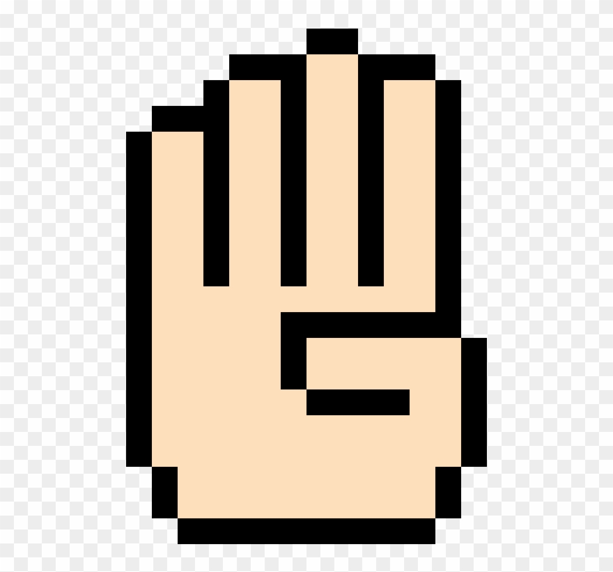 Hand Of Stop - Pixel Art Fingers Clipart