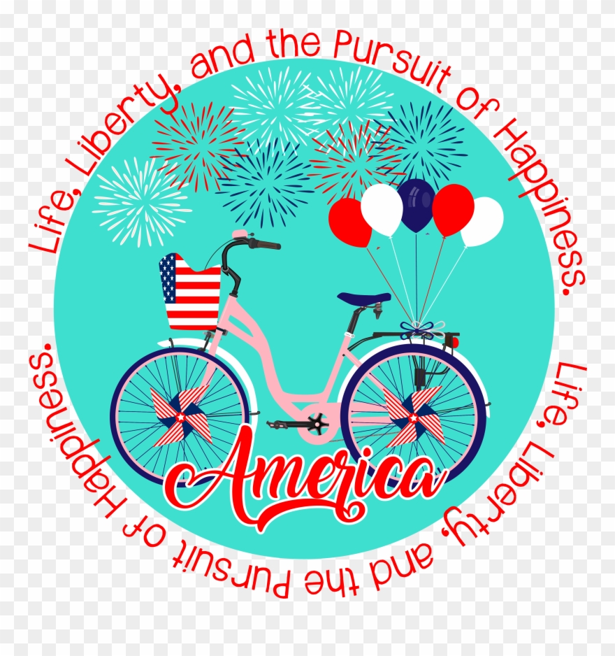 Bike Clipart 4th July - Png Download