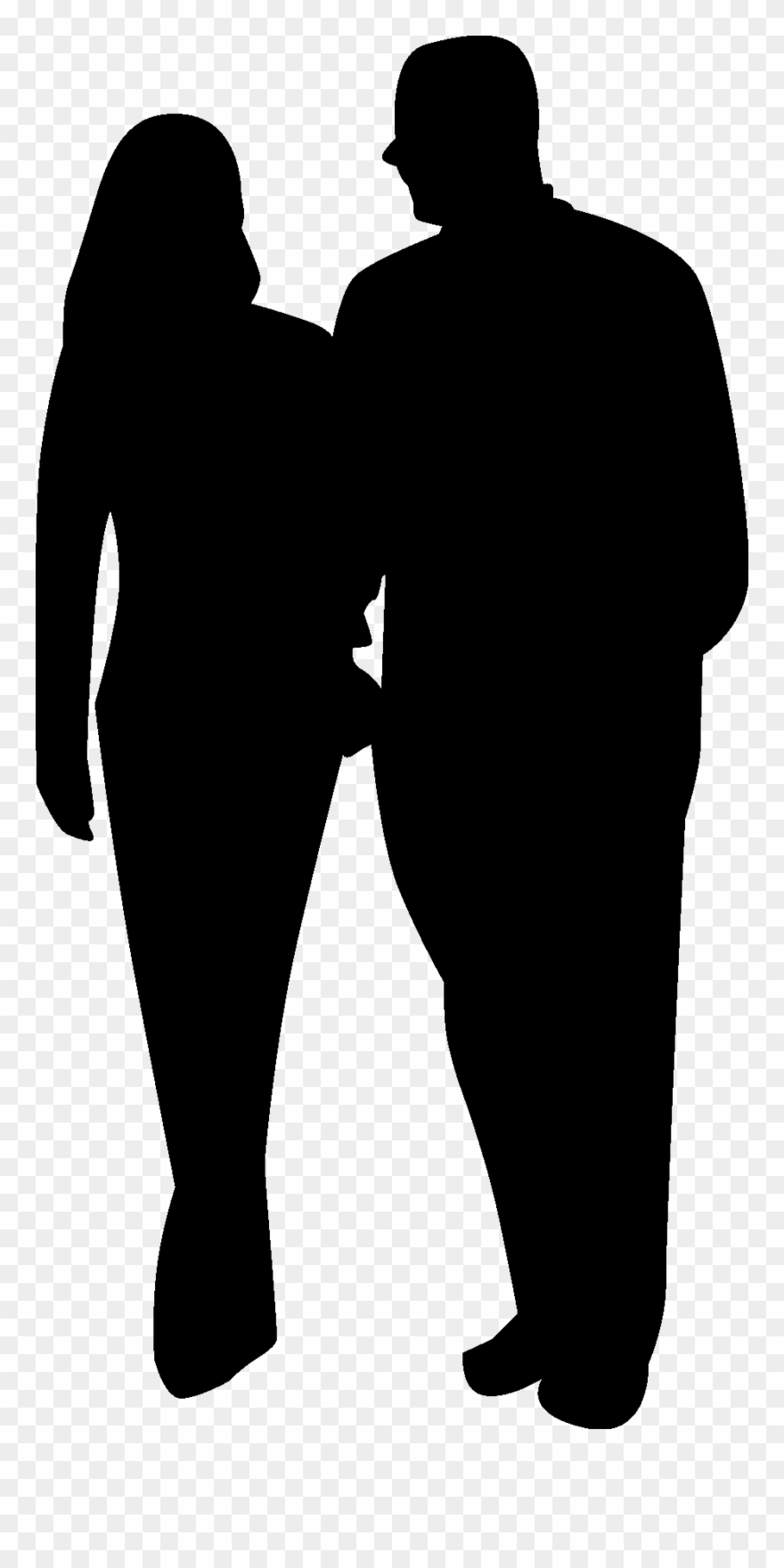 Family Silhouettes Vector Icon Template Clipart Free - Silhouette - Png Download