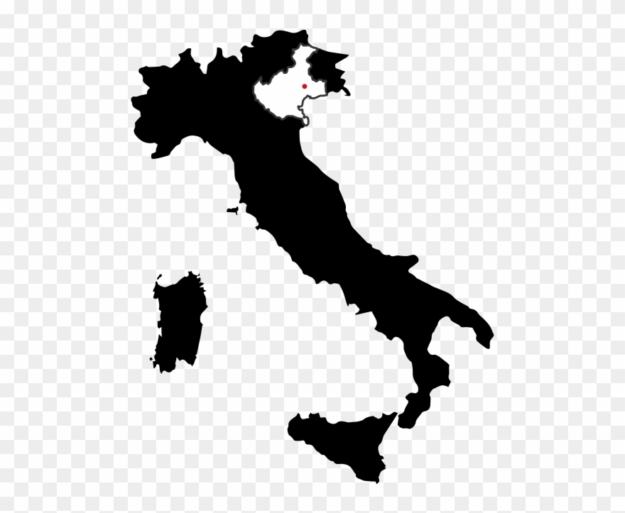 The Foothills And The Flat Plain Of Veneto Are The - Map Of Italy Transparent Clipart