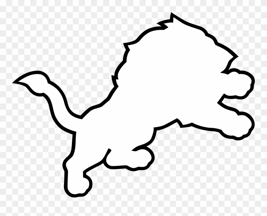 New Lions Logo Black And White - Lions Logo Nfl Png Clipart