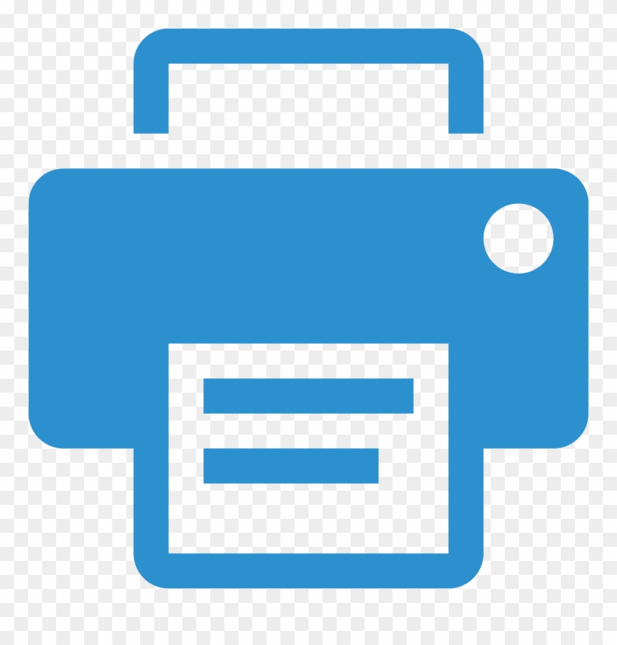 Blue Icon Printer Png - Blue Printer Icon Transparent Clipart
