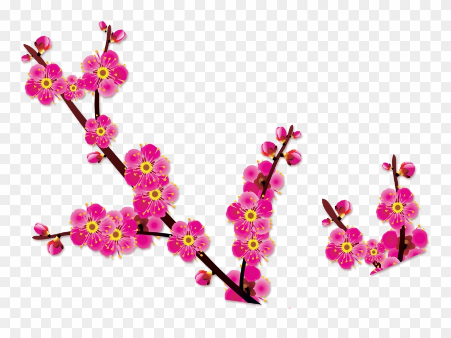 Download Poster Blossom Transprent Png - 梅花 素材 中國 風 Clipart