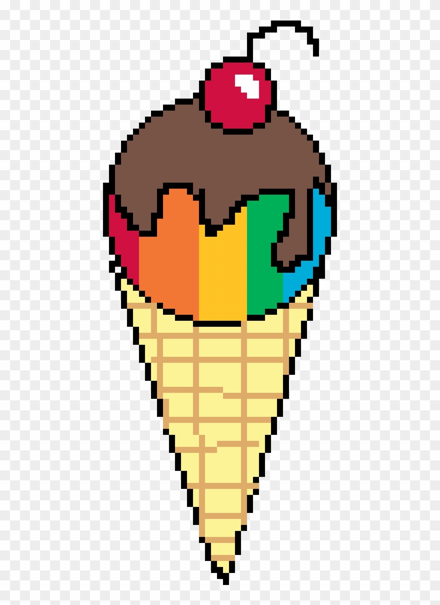 Rainbow Icecream By Anonymous - Ice Cream Cone Clipart