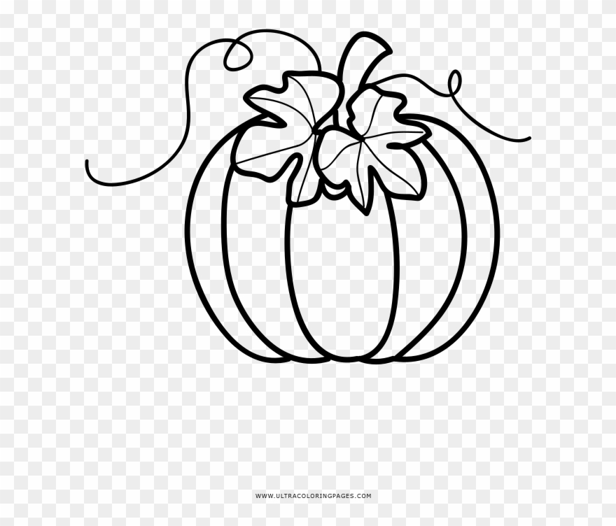 Hd Pumpkin Coloring Page - Line Art Clipart