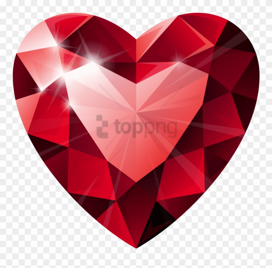 Diamond Png Red - Ruby Heart Clipart