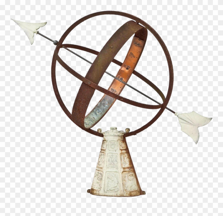 Vintage Sundial Sphere With - Armillary Sphere No Background Clipart