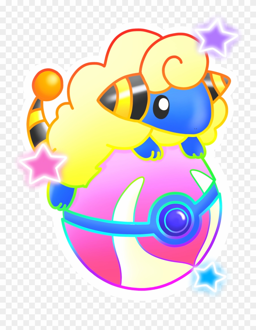 Mareep Pokeball Sticker Clipart