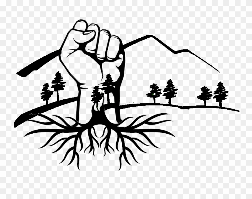 Carbondale - Tree Roots Drawing Vector Clipart