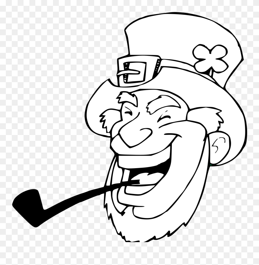 Leprechaun Outline Clipart