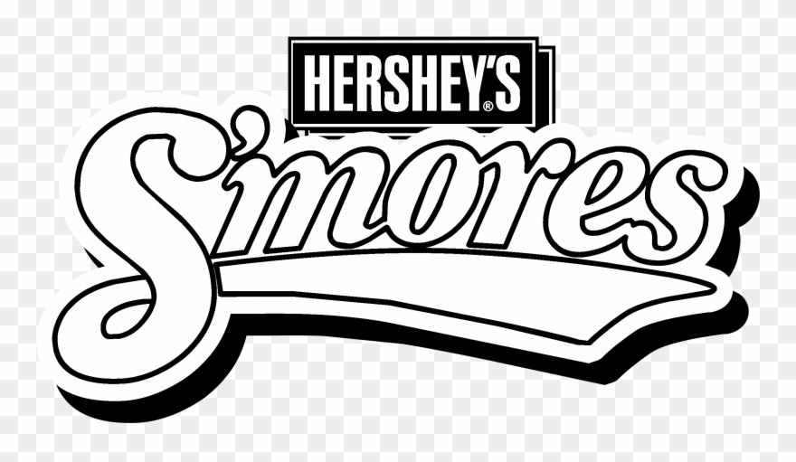 S'mores Logo Black And White - Hershey Company Clipart