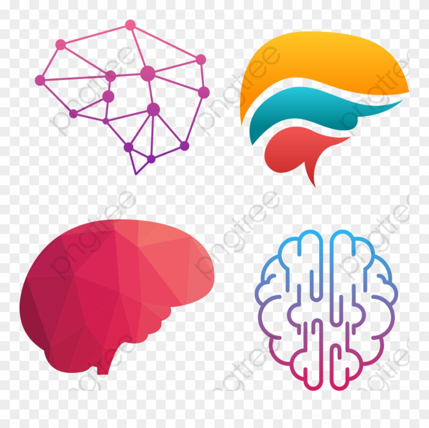 Brain Png Geometric - Brain Structure Logo Clipart