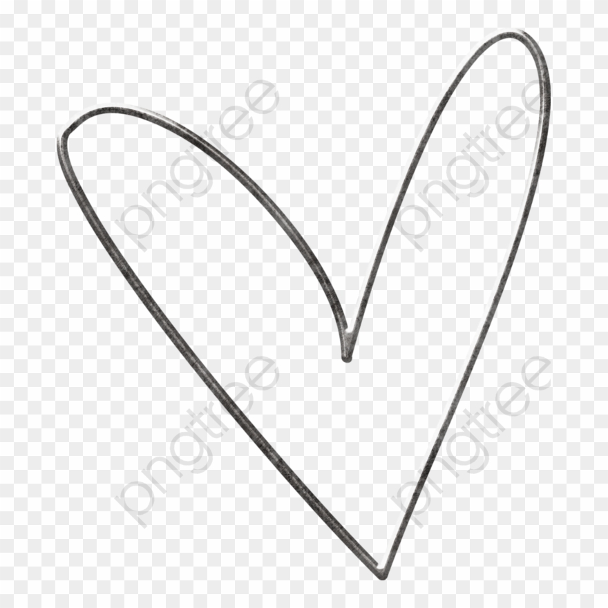 Heart Black And White Clipart Simple - Stencil - Png Download