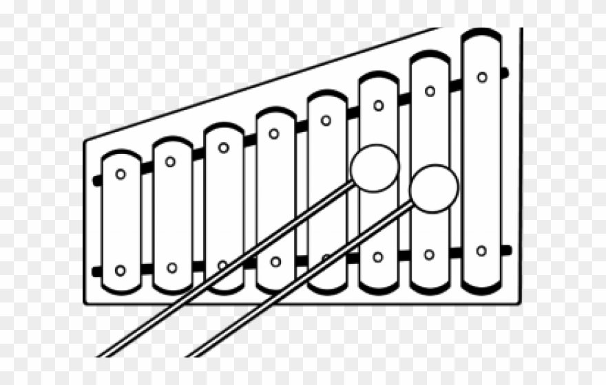 Xylophone Clipart Black And White - Colors And Shapes Preschool Worksheets - Png Download