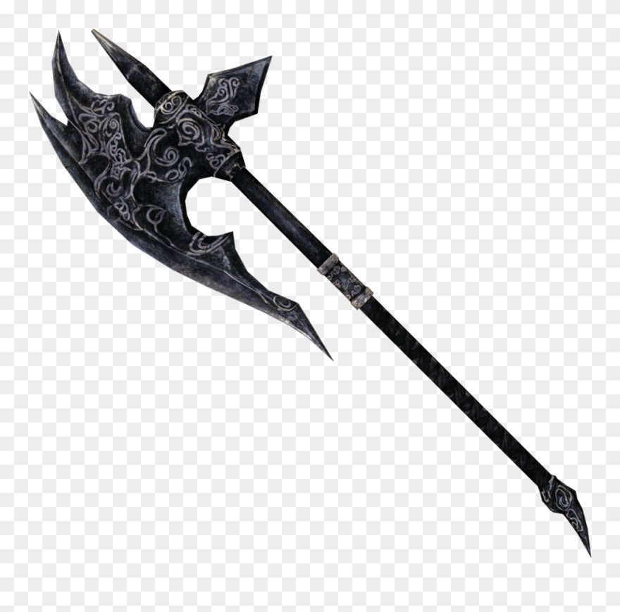 Ideas Download Battle Axe Png Pic - Ebony Battleaxe Skyrim Clipart