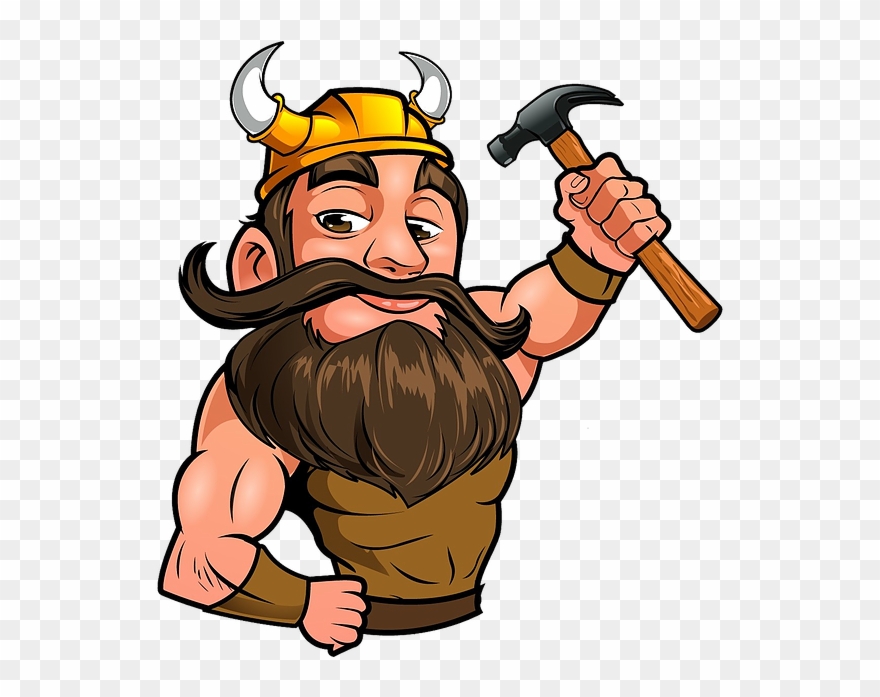 Hd Viking Roofing Mascot - Cartoon Clipart