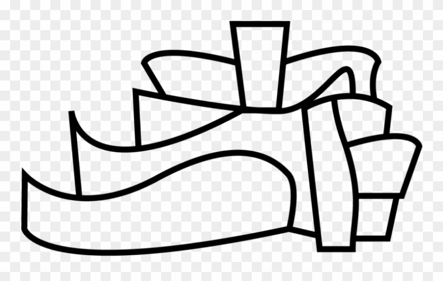 Bilbao Guggenheim Museum - Line Art Clipart