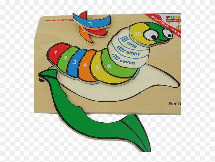 Caterpillar Wooden Jigsaw Puzzle - Cartoon Clipart