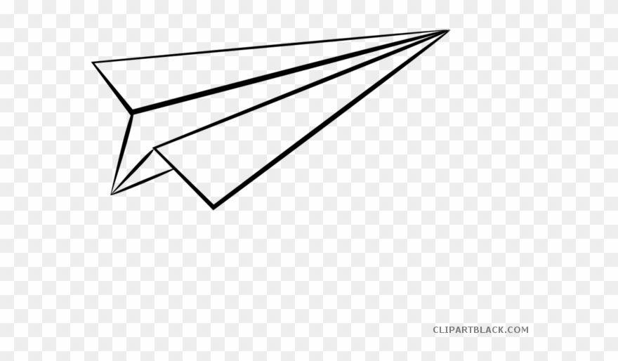 Paper Airplane Transportation Free Black White Clipart - Paper Plane Clip Art - Png Download