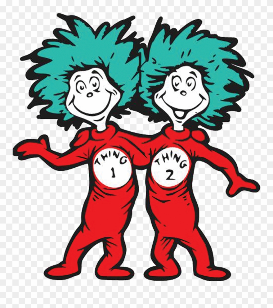 Thing 1 And Thing 2 Running With A Kite Exercise For - Thing 1 And Thing 2 Drawing Clipart
