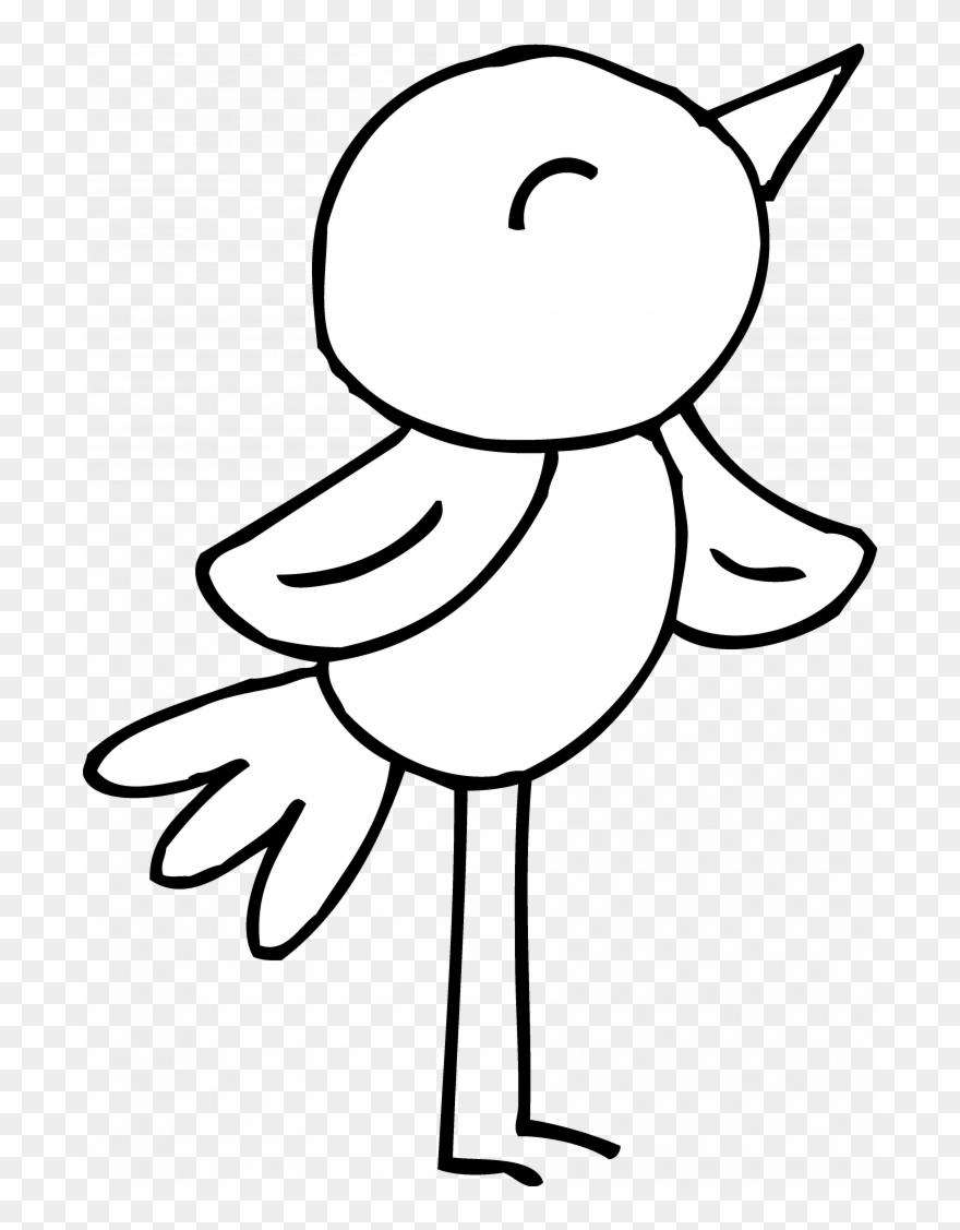 Permalink To 150 Trend Bird Clip Art Black And White - Bird Clipart Black And White - Png Download