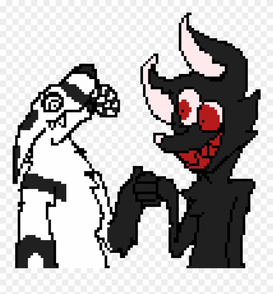 Awkward Fist Bump - Pixel Faces Clipart