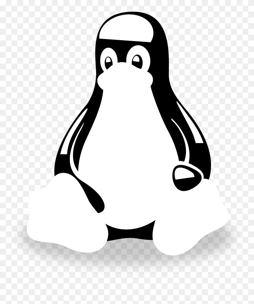 Tux Logo Black And White - Linux Operating System Linux Clipart