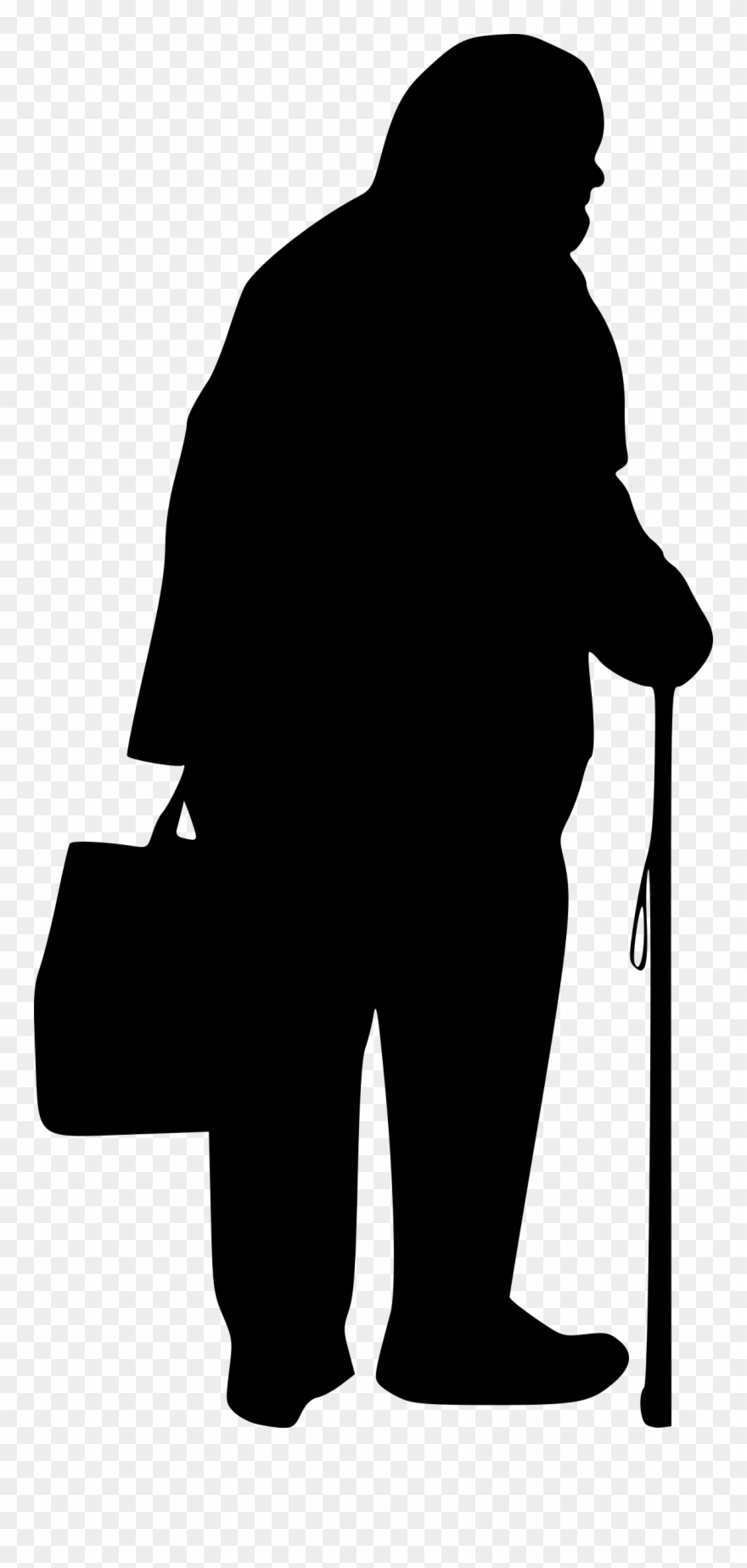 Elderly Png - Free Download - Silhouette - Silhouette Clipart