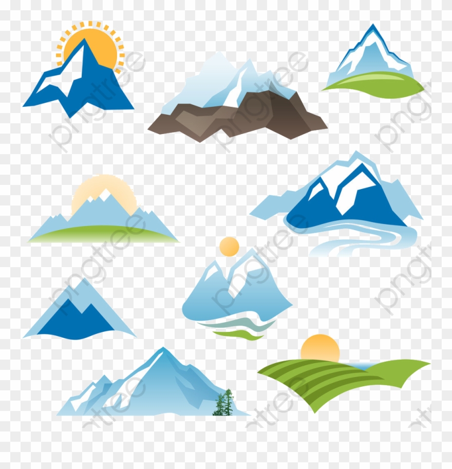 Sunrise Clipart Ocean - 2 Mountains Logo - Png Download