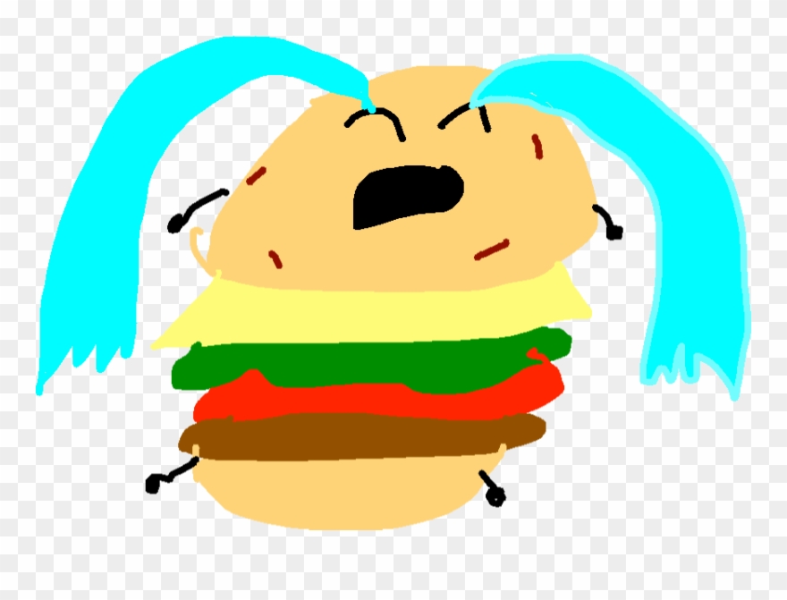 Hamburger Clipart Sad - Cartoon - Png Download