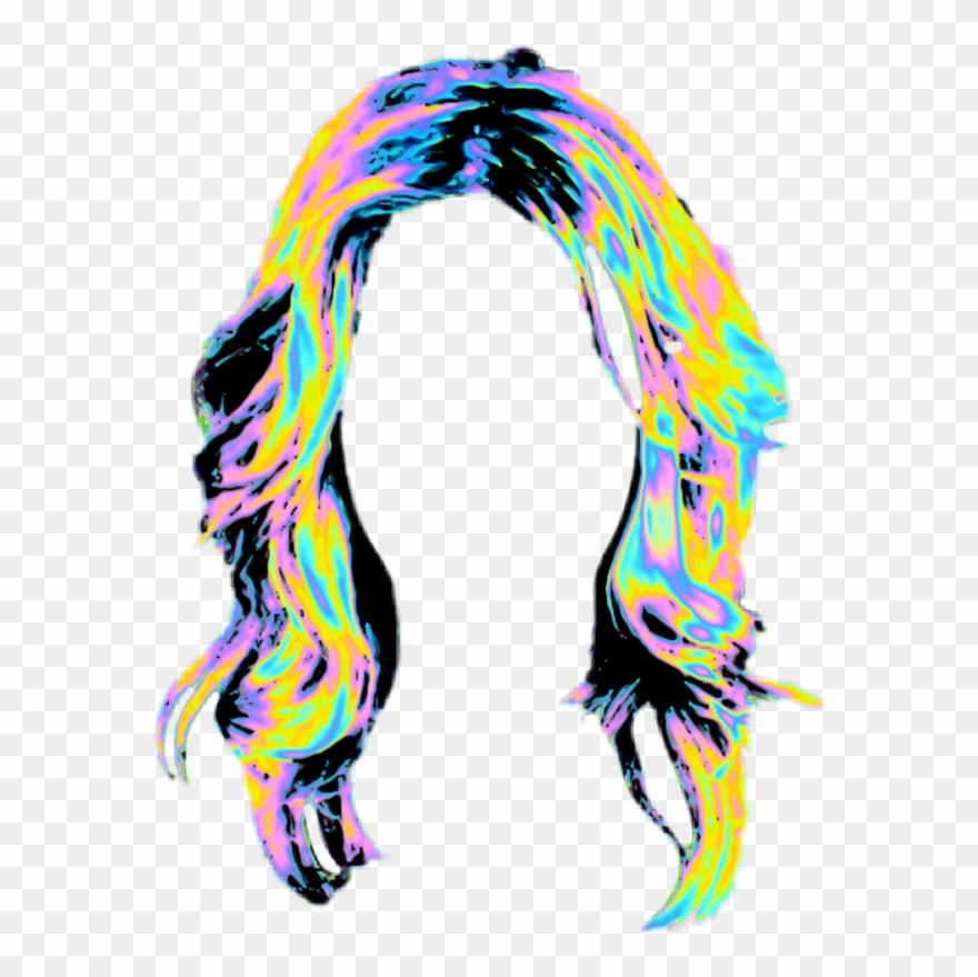 #hair #rainbowhair #wig #multicolour - Picsart Photo Studio Clipart