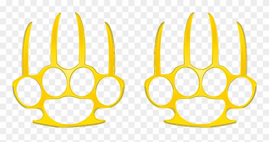 Avenger S Brass - Cat Paw Brass Knuckles Clipart