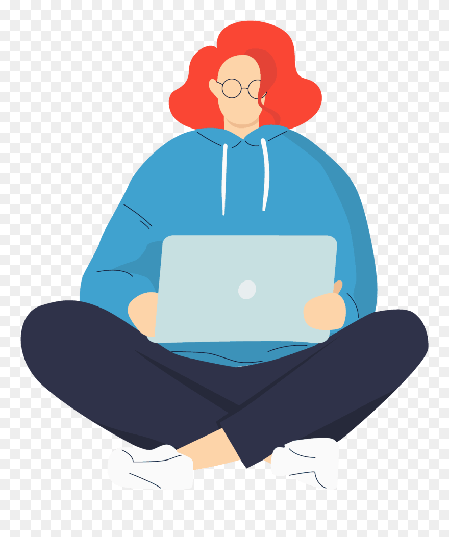 For Remote Professionals - Sitting Clipart