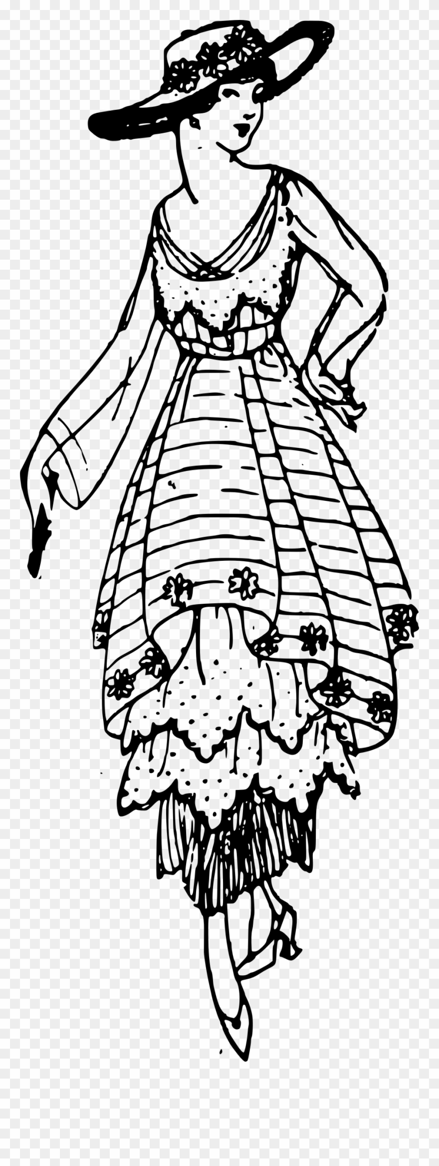 This Free Icons Png Design Of Woman In A Dress - Party Clipart