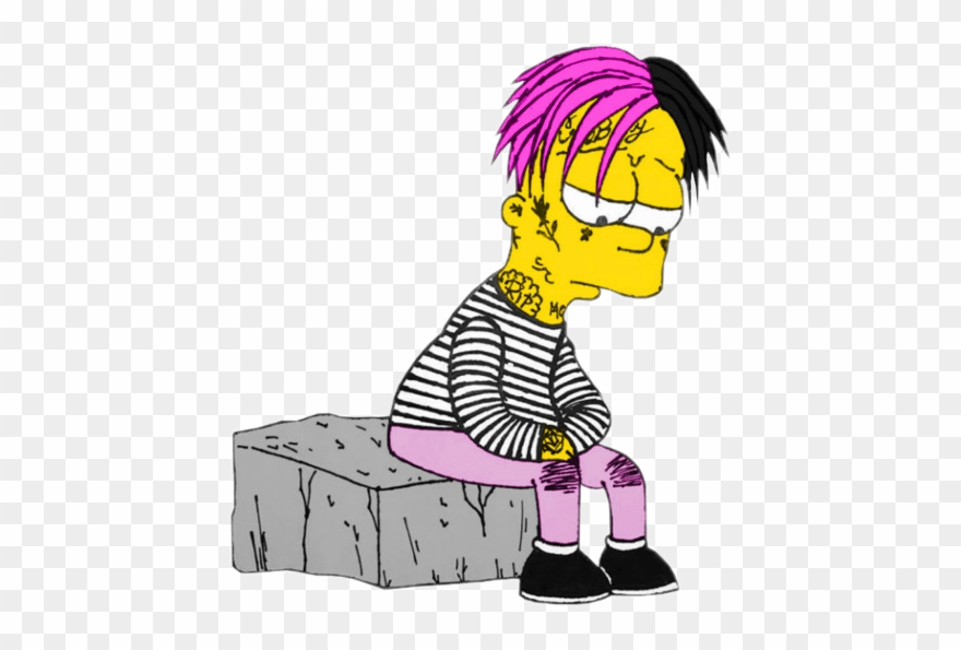 Bart Drawing Sad Memezasf Supreme Simpsons Thesimpsons - Bart Simpson Sad Png Clipart