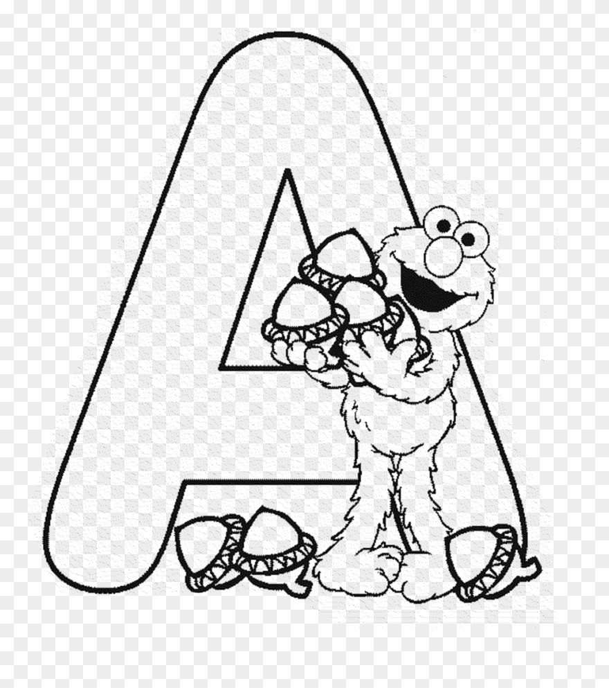 Large Size Of Coloring - Elmo Letter Coloring Pages Clipart