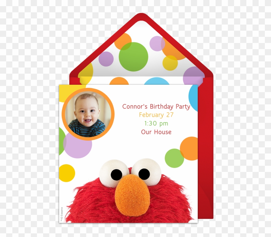 Free Elmo Birthday Party Invitations Clipart
