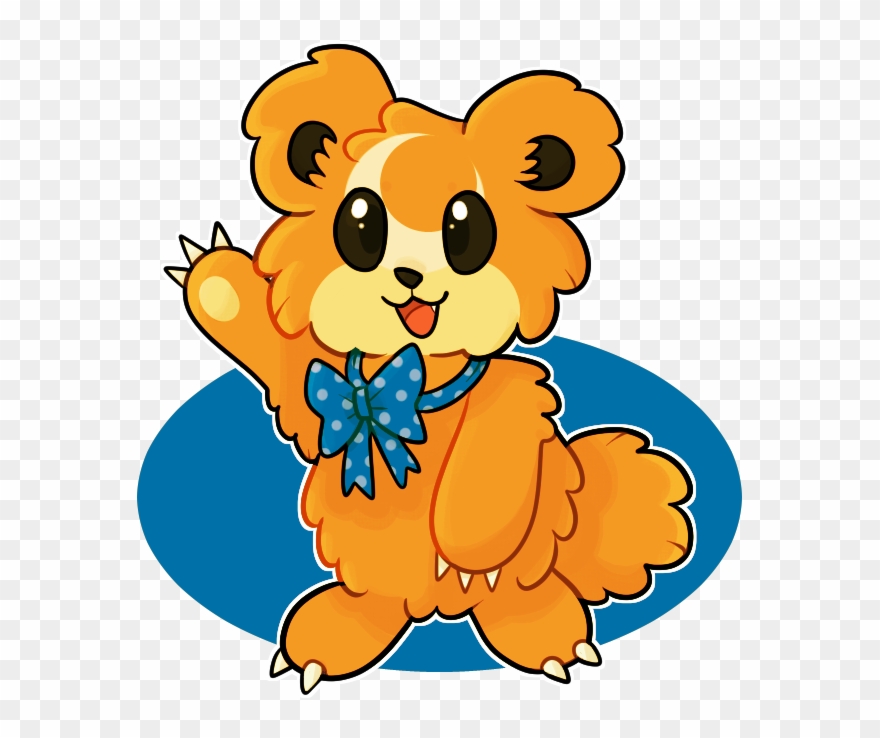 Fluffy Teddiursa , - Cartoon Clipart