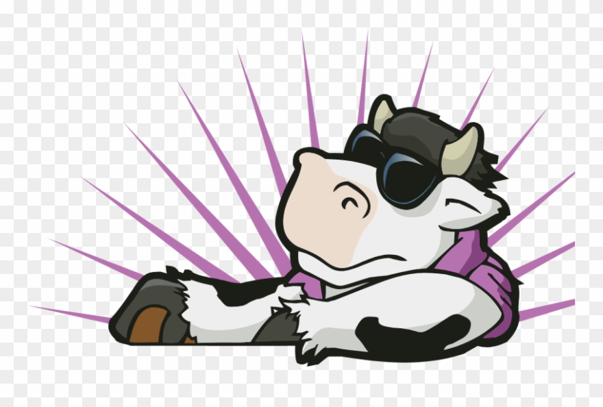 About Cool Cow - Cartoon Clipart