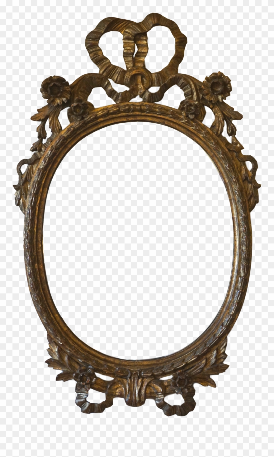 Image Transparent Antique Hand Carved Italian Bow Oval - Hand Held Mirror Transparent Clipart
