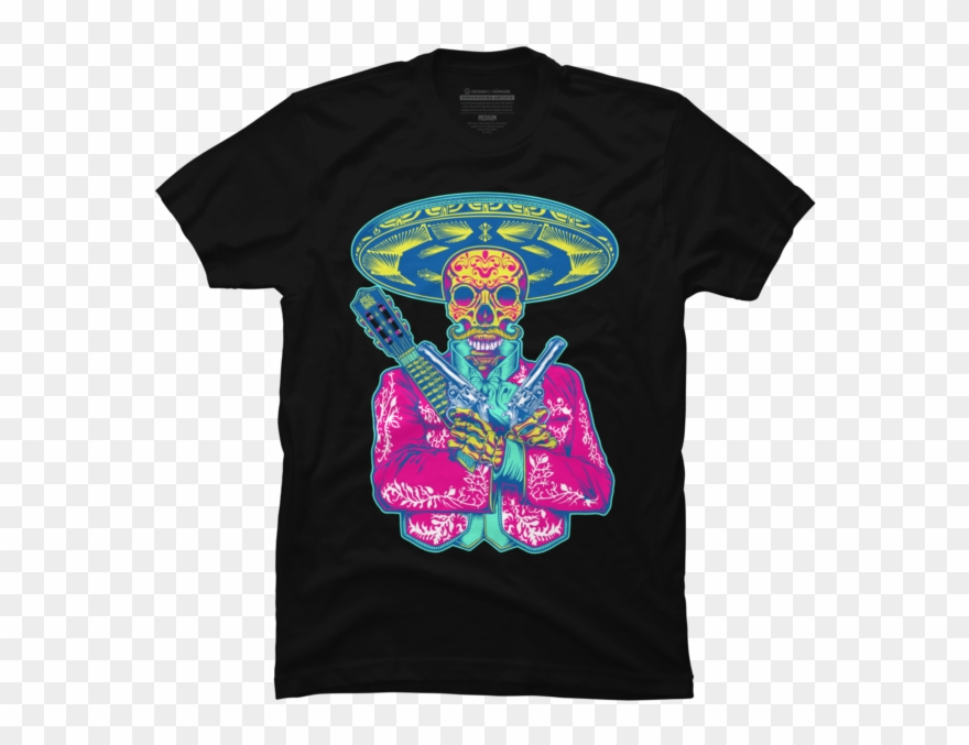 One Colour T Shirt Design - Mariachi Design Clipart