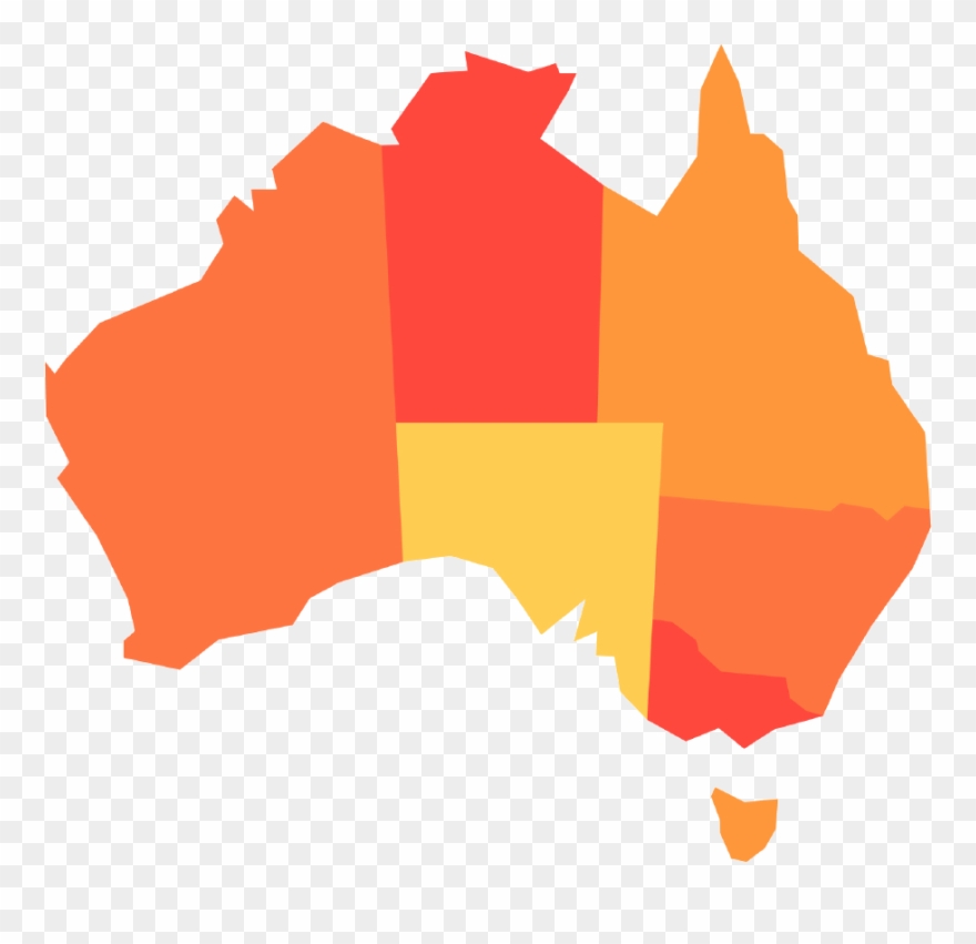 Wa - Cool Map Of Australia Clipart