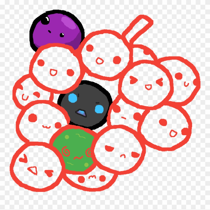 Look A Sick Grape - Kawaii Sweets Clipart